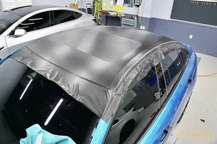 BMW 420d 그란쿠페 블랙카본 루프스킨 - 플랩스(FL.WrapS) / 하남,미사랩핑, 강동, 송파 랩핑/루프스킨 추천 / 하남 천현동