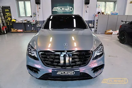 벤츠 S350d 그레이팬텀 전체랩핑 + 블랙PPF 루프스킨 - 플랩스(FL.WrapS)/ 하남랩핑, 미사랩핑, 송파 자동차 랩핑 전문 추천 / 하남 천현동