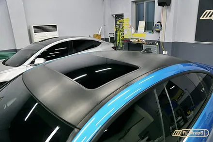 BMW 420d 그란쿠페 블랙카본 루프스킨 - 플랩스(FL.WrapS) / 하남,미사랩핑, 강동, 송파 랩핑/루프스킨 추천 / 하남 천현동