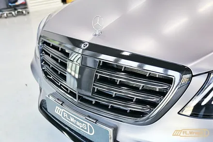 벤츠 S350d 사틴그레이 전체랩핑/ 블락포디 비바 바이올렛 열차단썬팅 - 플랩스(FL.WrapS) / 하남,미사 전체랩핑/열차단썬팅, 강동/송파 랩핑 / 하남 천현동