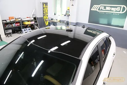기아 K5 블랙 루프스킨 시공 - 플랩스(FL.WrapS)/ 하남랩핑, 미사랩핑, 경기광주 루프스킨, 남양주자동차랩핑 전문 / 하남 천현동