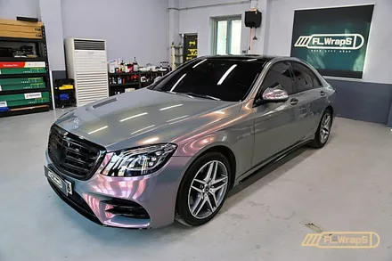 벤츠 S350d 그레이팬텀 전체랩핑 + 블랙PPF 루프스킨 - 플랩스(FL.WrapS)/ 하남랩핑, 미사랩핑, 송파 자동차 랩핑 전문 추천 / 하남 천현동