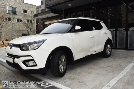 인천 판금도색 포엑스포 _ 티볼리 문짝 교환했어요ㅠㅠ! / 인천 남동