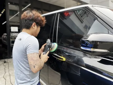 레인지로버 보그 대형견 테러로인한 부분광택과 부분유리막코팅은?! / 인천 남동