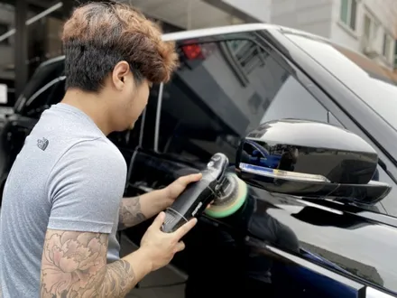 레인지로버 보그 대형견 테러로인한 부분광택과 부분유리막코팅은?! / 인천 남동