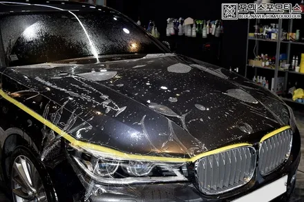인천PPF 전문점 포엑스포에서 BMW 7시리즈 본넷 재단라인없이 시공하는 법! (논현동,송도) / 인천 남동