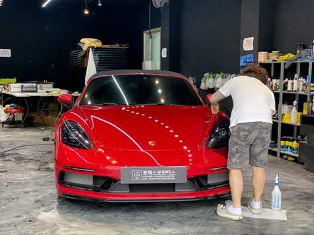 포르쉐 박스터718GTS 헤드라이트,테일램프 스모그필름 시공! _리얼컷PPF / 인천 남동