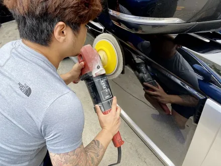 레인지로버 보그 대형견 테러로인한 부분광택과 부분유리막코팅은?! / 인천 남동