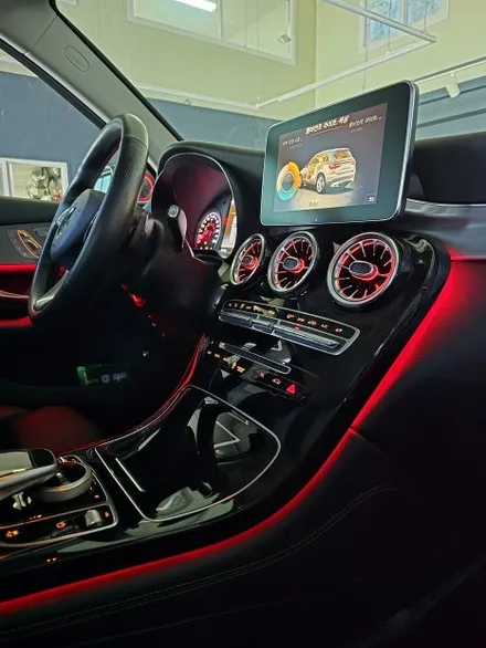벤츠 x253 glc - 64색 엠비언트 확장, 송풍구 엠비언트 & 3d부메스터