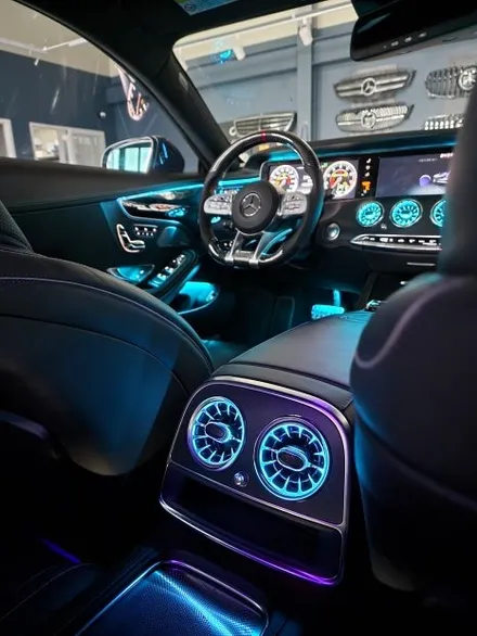 벤츠 S63amg 쿠페 - 엠비언트 64색 확장 및 광량업 / 송풍구엠비언트 / Amg 카본핸들