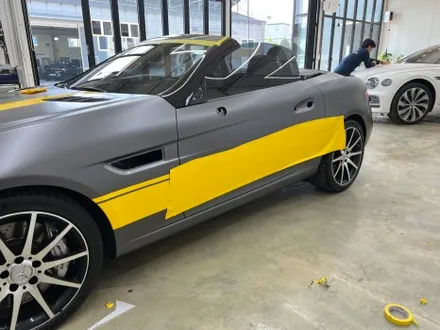 <시흥랩핑 풀카스킨>벤츠 slc43 AMG 사틴다크그레이랩핑/바이퍼라인데칼 / 시흥, 안산, 군포, 안양