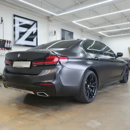 BMW G30 5시리즈 사틴블랙 전체랩핑/유광블랙 루프스킨 / 시흥, 안산, 군포, 안양