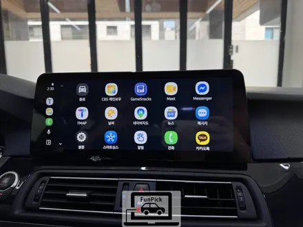 BMW안드로이드오토 16년식 F10 5시리즈 12인치 터치mmi 모니터 설치