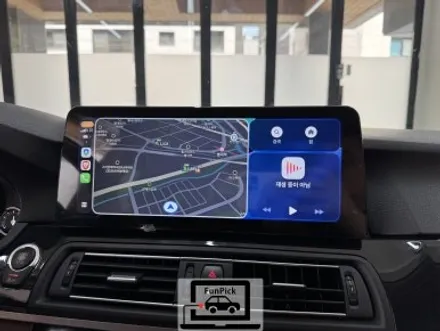 BMW안드로이드오토 16년식 F10 5시리즈 12인치 터치mmi 모니터 설치