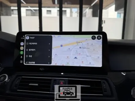 BMW안드로이드오토 16년식 F10 5시리즈 12인치 터치mmi 모니터 설치