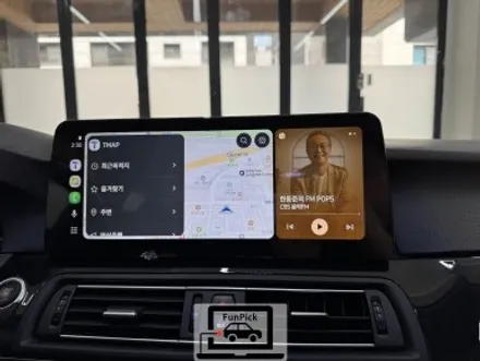 BMW안드로이드오토 16년식 F10 5시리즈 12인치 터치mmi 모니터 설치
