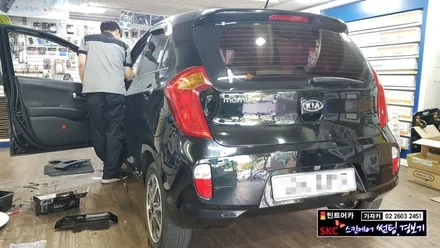스마트한 스마트키 버튼시동 원격시동경보기 올뉴모닝 장착 블로그 포스팅 도원텍 알리바바 810B-si 추천합니다. / 양천구 신월동