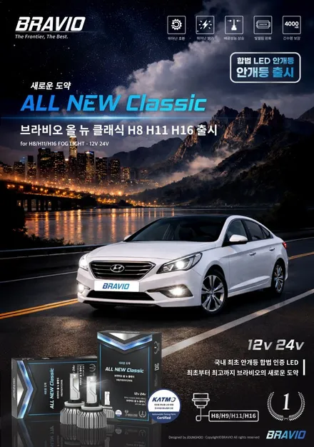 [합법 스타렉스 안개등 LED 장착 이벤트] 그랜드스타렉스 18년식 | 브라비오 H8 국토부 인증제품 으로 자동차검사 통과 / 양천구 신월동