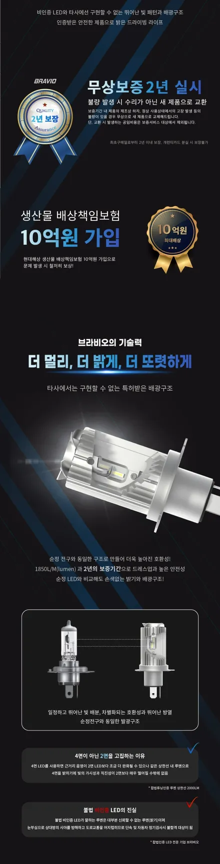 [스타리아 자동차검사 통과되는 합법튜닝 브라비오] H19 국토부 인증 LED 전조등 헤드라이트 전구 교체 / 주간주행등 전구 교체 / 자동차LED 설치/ 동영상 / 서울 양천, 강서, 목동