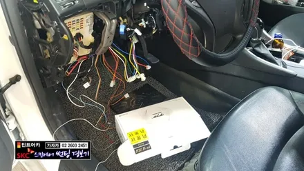 키 시동 차량을 엔진스타트버튼 스마트키 원격시동경보기로 업그레이드 하는 도원텍 알리바바 810si 시스템 YF소나타 차량에 장착 완료 서울도원텍 가자카 / 양천구 신월동