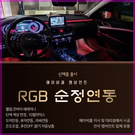 2024 엠비언트 라이트 [순정연동] 신상품 - 가격다운 성능업 - RGB / 서울 양천, 강서, 목동