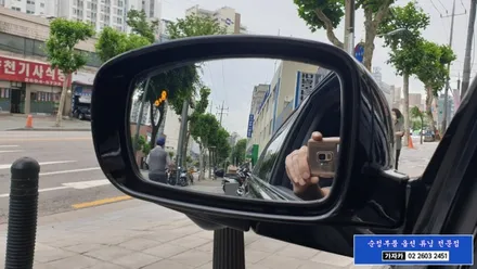[오피러스] 사각지대 경고 측후방경보기 순정형 사이드미러 경고등 표시타입으로 작업해 드렸습니다. / 양천구 신월동