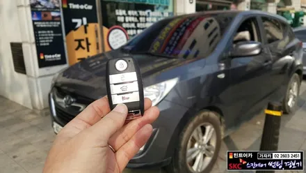 순정 스마트키 리모컨 사용가능한 도원텍 알리바바 810b si 원격시동경보기 현대자동차 투싼ix 차량에 장착 서울 도원텍 가자카 자동차용품 02-2603-2451 / 양천구 신월동