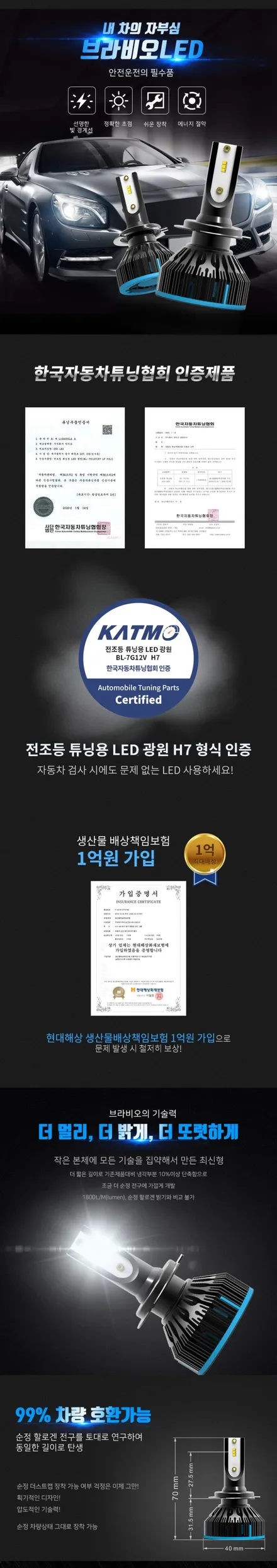 내차도 합법 국토부인증 LED 전조등설치 가능?LF소나타, 올뉴K3, SM3 ZE 전기차 에도 가자카에서 합법 led 헤드라이트 전구 장착 / 양천구 신월동