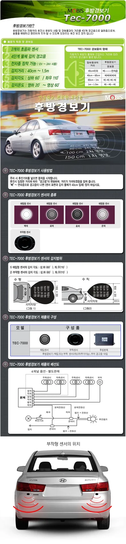2018년 I30(PD) 차량 후방감지기 경보 장치기 설치 되어 있지 않아서 현대모비스 순정용품 4구 매립 후방경보기 설치 합니다. / 양천구 신월동