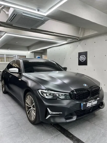 BMW 랩핑 330e 에이버리 사틴블랙 보험수리 재시공 / 서울 송파, 잠실, 강동, 강남, 하남, 판교