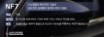 충북썬팅업체 레이 나노필름 NF7  NF4 시공 결과를 보신 후