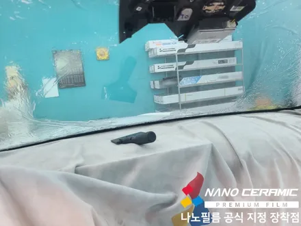 진천열차단썬팅 제네시스 GV80 그린컬러 반사필름 나노필름 이지스 GR 시공