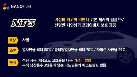진천 썬팅 전문 시공 아이오닉5 나노필름 NF5 시공 고선명도 고내구성 고내열성 최적의 열차단