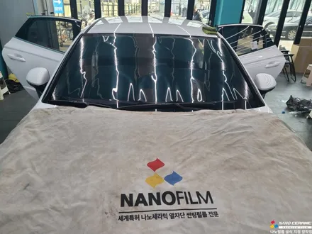 진천 썬팅 쏘나타 낮은 반사율 은은한 차콜톤 편안한 시야 나노필름 NF5 시공