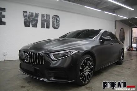 벤츠 cls 450 사틴블랙 전체랩핑 포스넘치는 자태로 변신 / 금천구 시흥1동