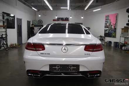 [랩핑-게라지후] 벤츠 S63 AMG 쿠페 골드 스파크 전체 랩핑 / 금천구 시흥1동