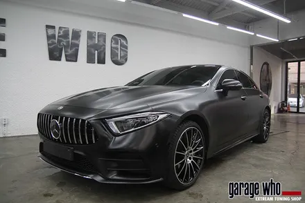 벤츠 cls 450 사틴블랙 전체랩핑 포스넘치는 자태로 변신 / 금천구 시흥1동