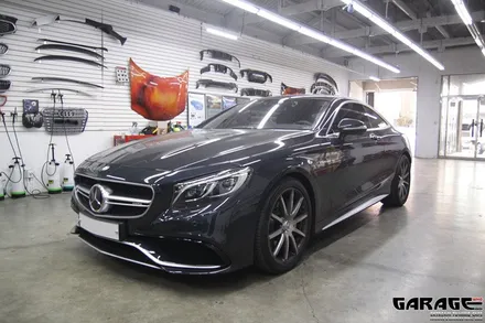 [랩핑-게라지후] 벤츠 S63 AMG 쿠페 골드 스파크 전체 랩핑 / 금천구 시흥1동