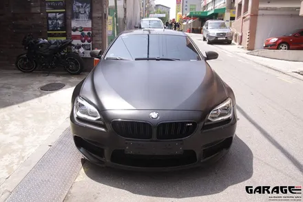 [랩핑-게라지후] BMW M6 사틴블랙 전체 랩핑 / 금천구 시흥1동