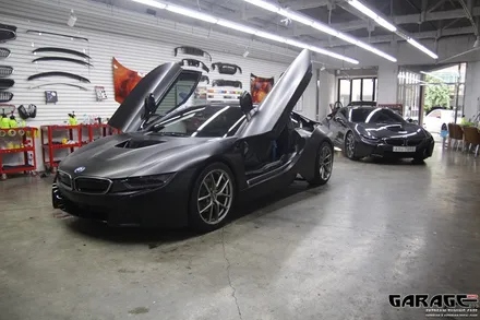 [랩핑-게라지후] BMW i8 사틴 블랙 전체 랩핑 / 금천구 시흥1동