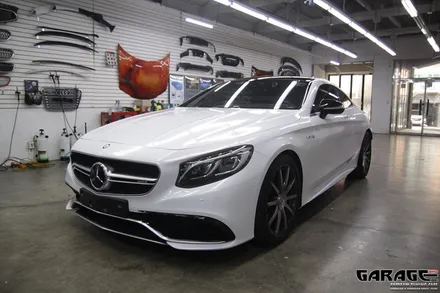 [랩핑-게라지후] 벤츠 S63 AMG 쿠페 골드 스파크 전체 랩핑 / 금천구 시흥1동