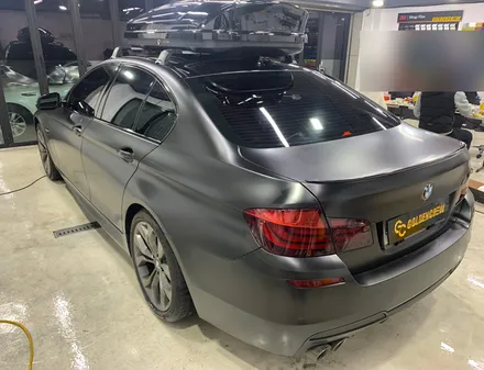 3M2080 사틴블랙으로 시공한 BMW 5시리즈 전체랩핑 시공기 / 인천시 계양구
