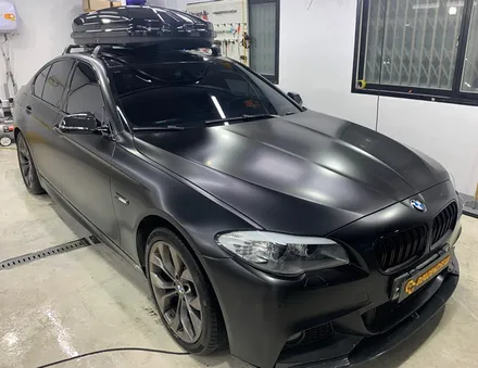 3M2080 사틴블랙으로 시공한 BMW 5시리즈 전체랩핑 시공기 / 인천시 계양구
