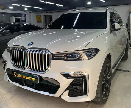 BMW X7 사틴블랙 전체랩핑 및 전체 크롬딜리트 시공기 / 인천시 계양구