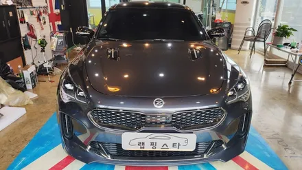 랩핑스타)스팅어 크롬죽이기포인트랩핑 , 옆라인작업 / 경주시 성동동