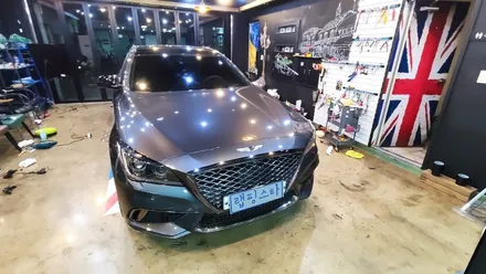경주랩핑스타)g80 실내랩핑 카본 / 경주시 성동동