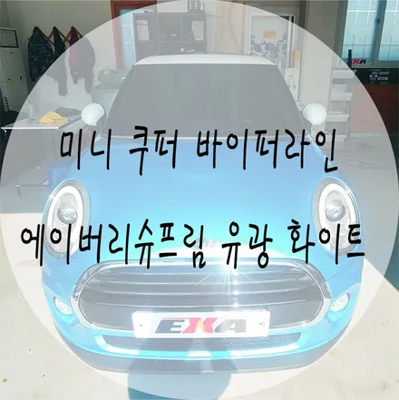 [EXA][대구랩핑전문] 미니 쿠퍼 부분랩핑 + 바이퍼라인 + 멜빵 랩핑시공 ( 에이버리슈프림 유광화이트 ) / 대구 달성군 화원읍