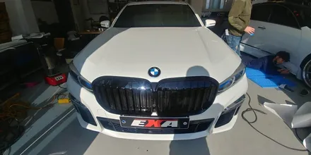 [EXA][대구랩핑전문] BMW 7시리즈 부분랩핑 + 크롬가리기 시공 / G12 부분랩핑 + 크롬가리기 / 대구 달성군 화원읍