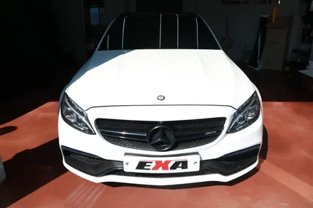 벤츠 C63AMG 사틴 메탈릭그레이 전체랩핑 시공 수입차랩핑 / 대구 달성군 화원읍
