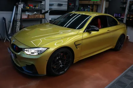차량 랩핑 비용? BMW M4 에이버리 슈프림 유광 옐로우 / 대구 달성군 화원읍